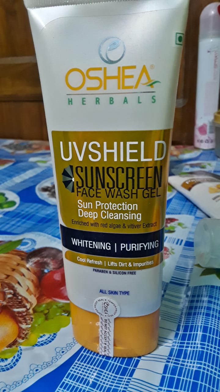 Oshea sunscreen face wash gel