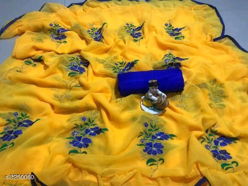 Orzenzar silk Saree (yellow)
